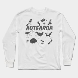 Aotearoa NZ birds Long Sleeve T-Shirt